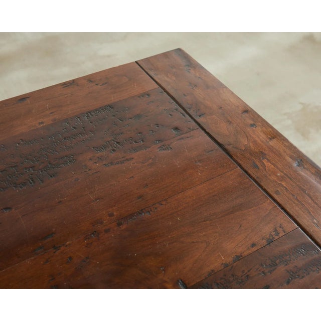 Country English Style Fruitwood Trestle Dining Table For Sale - Image 10 of 12