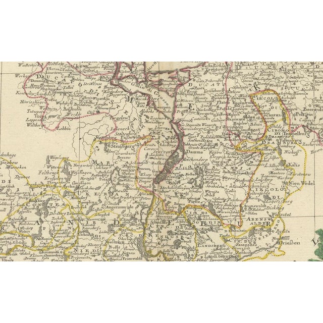 Paper Antique Map of Northern Upper Saxony and Baltic Coast by Antonio Zatta, 1782 For Sale - Image 7 of 8