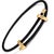 Early 21st Century Black Elegance Adjustable Gold Rope Bracelet For Sale - Image 5 of 9