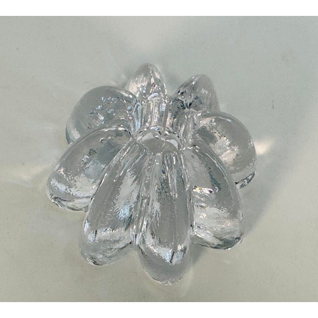 Contemporary Vintage 1990s Simon Pearce Signed Iceberg Style Glass Votive For Sale - Image 3 of 6