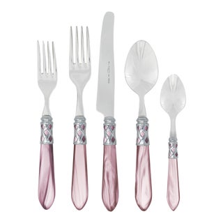 VIETRI Aladdin Brilliant Lilac Twenty-Piece Flatware Set Set, Service for Four For Sale