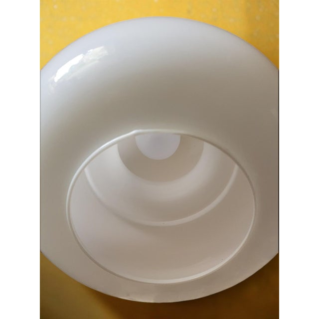 Glass Opaline Glass Pendant Light, 1970s For Sale - Image 7 of 8
