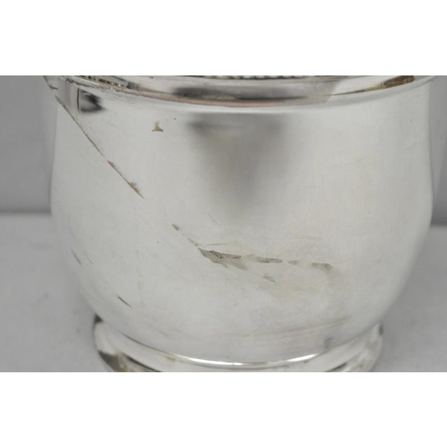 Vintage Victorian Silver Plated Reticulating Hinge Ice Bucket W/ "B" Monogram For Sale - Image 16 of 18