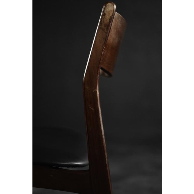 Mid-Century Scandinavian Modern Dining Chairs in Beech and Rosewood, 1960s, Set of 4 , Set of 4 For Sale - Image 16 of 18