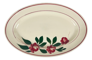 Large Oval Samois Platter from Sarreguemines, 1930s