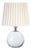 Giorgio Crystal Mini Lamp, Polished Nickel with Oyster Wave Pleat Shade For Sale