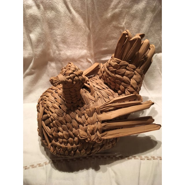 Vintage Woven Straw Bird For Sale - Image 4 of 8
