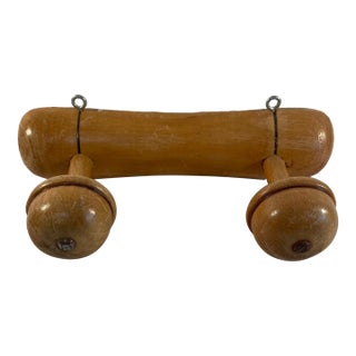 Mid 20th Century French Faux Bamboo Wooden Coat Hat Rack For Sale