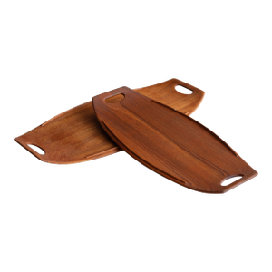 Danish Teak Serving Cheese Charcuterie Boards by Jens Quistgaard for Dansk, Pair