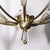 Mid-Century Tulip Form Chandelier in Brass & Frosted Glass W/ Enamel Detailing For Sale - Image 9 of 11