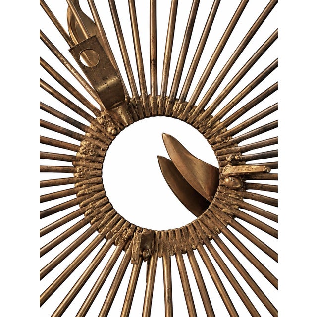 1970s Mid-Century Modern Brutalist Sunburst Bird Wall Sculptures – Exceptional Matching Pair in the Style of Curtis Jeré For Sale - Image 12 of 17