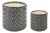 Geometric Pattern Ceramic Pot (Set of 2) For Sale