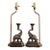 Hollywood Regency Ornate Elephant Sculptural Table Lamps - Pair For Sale