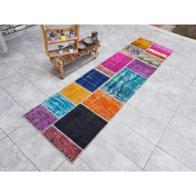 Textile Home Living Vintage Runner Carpet For Sale - Image 7 of 10