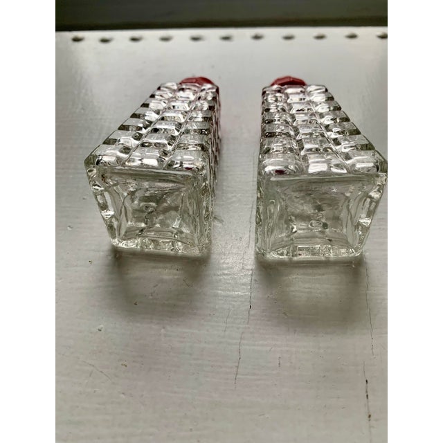 Vintage Glass Salt and Pepper Shakers For Sale - Image 9 of 9