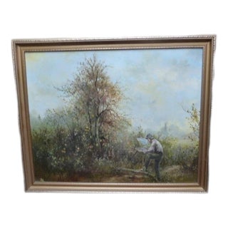 Margaret Moss, Impressionist Landscape, Oil on Canvas, Framed For Sale