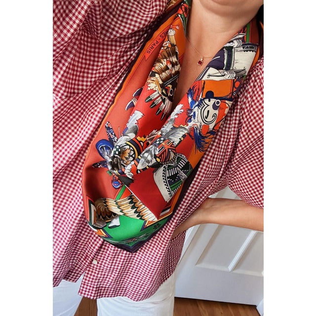 Authentic vintage Hermès circa 1992 In mint vintage condition Odor free 100% silk twill Hand-rolled hems Print name...