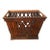 Vintage Bamboo & Rattan Lattice Magazine Holder With Cutout Handles For Sale