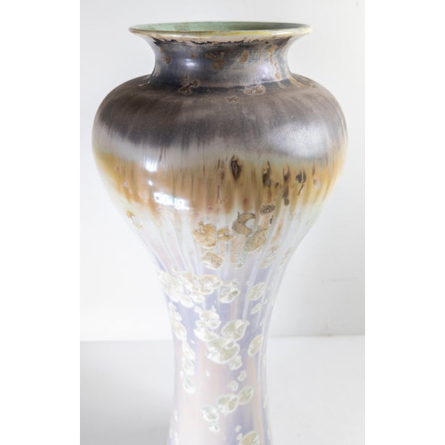 Contemporary Studio Pottery Crystalline Glazed Vase by Paul Linden For Sale - Image 9 of 14