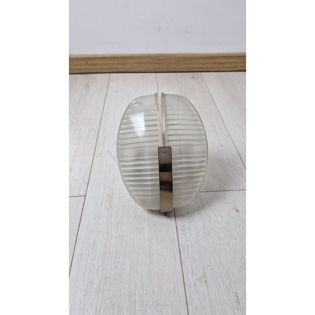 Lambda Wall Lamp in Nickel-Plated Brass with Pressed Glass Diffusers by Vico Magistretti for Artemide, 1960s For Sale - Image 17 of 17