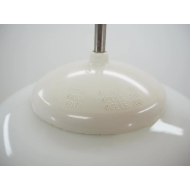 Mid-Century Glass and White Bakelite Chandelier, Czechoslovakia, 1960s For Sale - Image 6 of 13