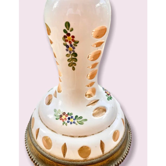 1920s Czechoslovakian Cut to Clear Cased Glass Table Lamp For Sale - Image 12 of 13