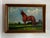 Antique classic style large oil painting of a thoroughbred horse. In original wood frame. Signed to the lower right corner.