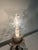 Pair of Vintage Brass Accent Lamps With Chandelier Crystal Prisms & Etched Glass Shades For Sale - Image 9 of 12