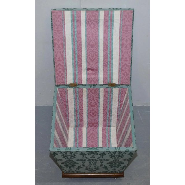 Silk Victorian Style Footstool For Sale - Image 12 of 15