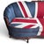 Vintage Union Jack Upholstered Sofa With Ornate Carved Wood Frame For Sale - Image 18 of 18
