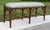 Early 21st Century Custom Upholstered Faux Bamboo Bench For Sale - Image 5 of 9