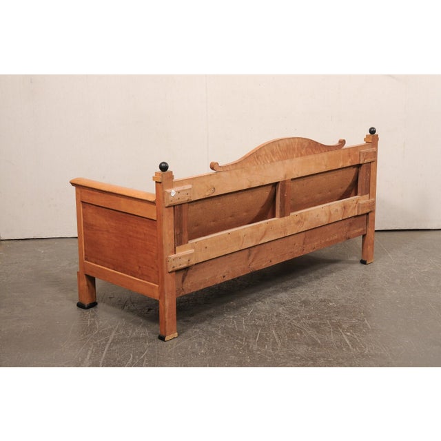 Mid-Century Modern 19th Century Swedish Empire Revival Birch Wood Sofa For Sale - Image 3 of 10