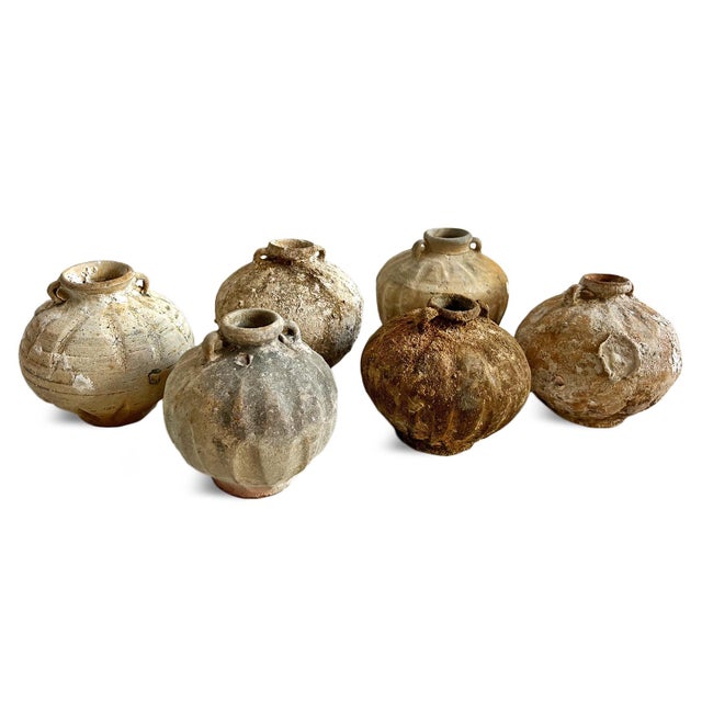 Sculpture Materials Antique Small Ocean Coastal Earthware Pot For Sale - Image 7 of 8