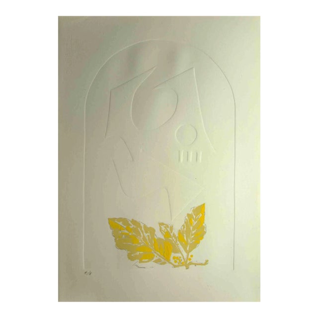 Leo Guida, Abstract Composition, Original Etching, 1970s For Sale