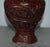 1910s Antique Carved Chinese Figural Cinnabar Vase For Sale - Image 5 of 12