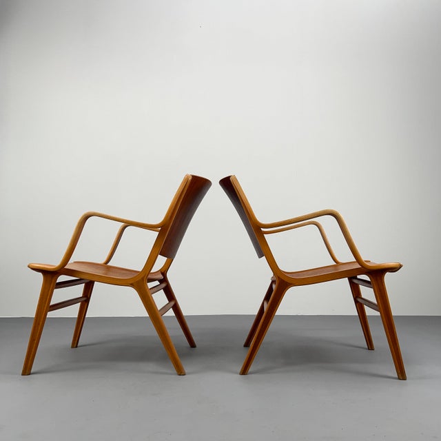 Wood HM11 AX Chairs by Peter Hvidt & Orla Mølgaard-Nielsen for Fritz Hansen, Denmark, 1960s, Set of 2 For Sale - Image 7 of 14