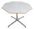 Mid-Century Octagonal Formica Dining Table with Chrome Base, 1960s For Sale