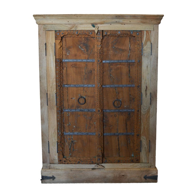 Vintage Old Door Indian Cabinet For Sale
