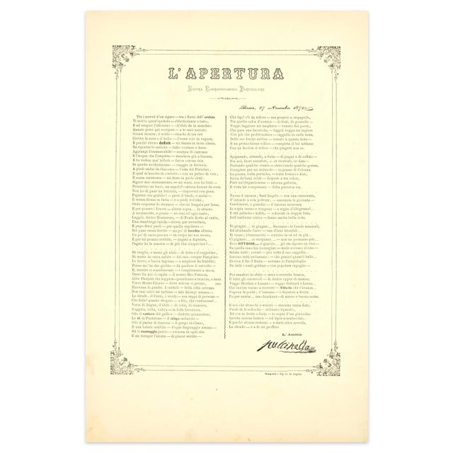 Philosophical Study is and original artwork realized in 1871 by Antonio Manganaro. Original colored lithograph. Good...