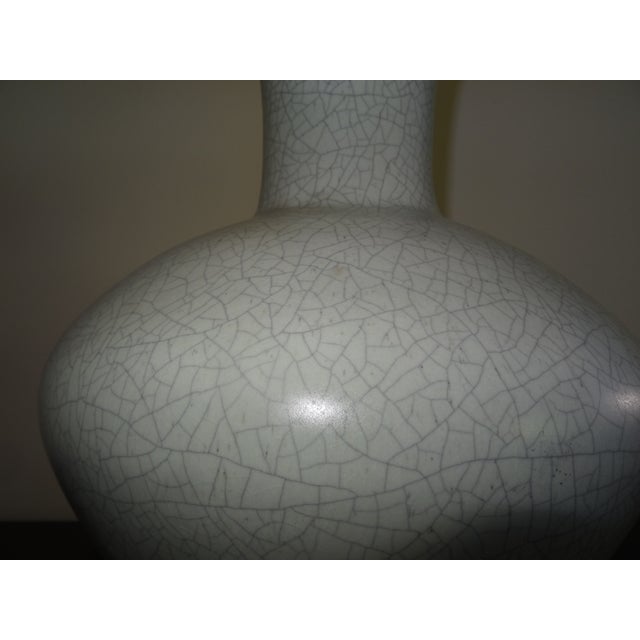 Chinese Large Vintage Crackleware Vase For Sale - Image 3 of 4