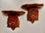 Pair of Vintage Mid-Century Hand-Carved Wooden Wall Shelves Features an Ornate, Deeply Detailed Scalloped Shell Design With a Rich, Warm Wood Finish. For Sale - Image 4 of 15