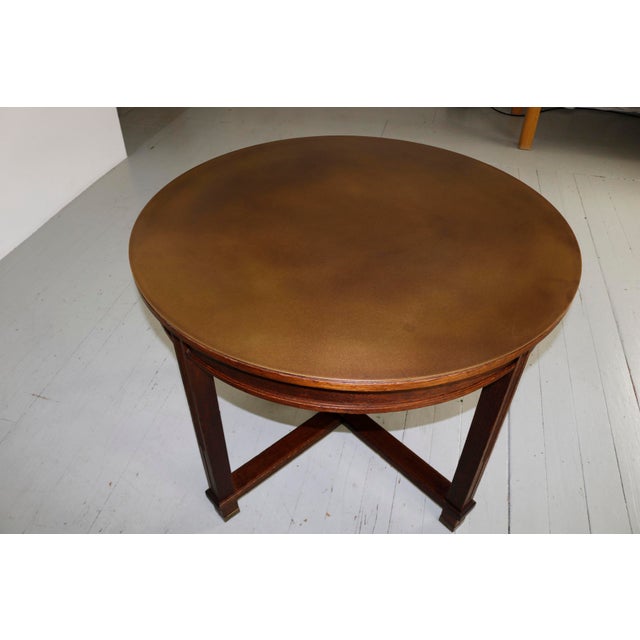 Vintage Round Wooden Table, 1920s For Sale - Image 11 of 18