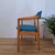 Oak and Wool Armchair – Denmark (1960s) H. 76 cm | L. 54 cm | D. 48 cm