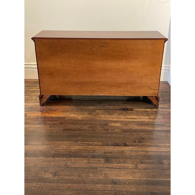 1990s Pennsylvania House Chippendale Cherry Dresser With Mirror For Sale - Image 10 of 15