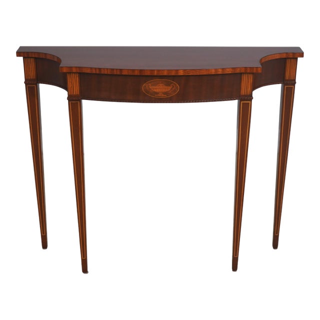 Councill Craftsmen Inlaid Mahogany Console Table For Sale