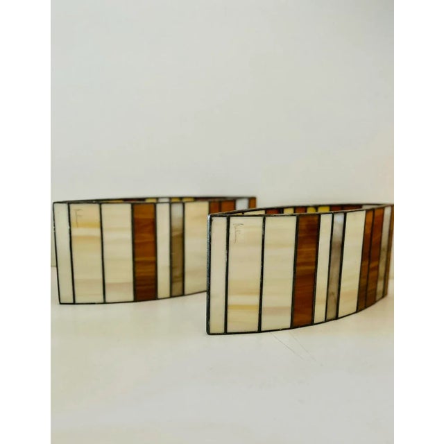 1970s Retro Art Glass Signed Lampshades - a Pair For Sale - Image 4 of 5