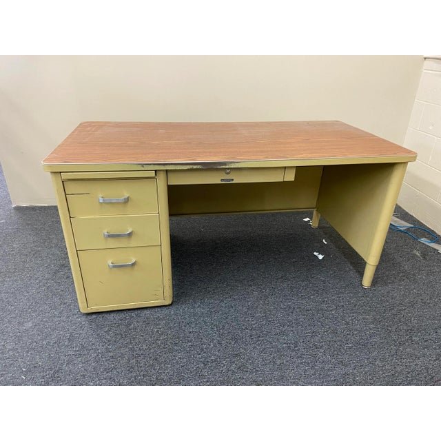 Mid-Century Modern 1970s Vintage Mid Century Modern Tanker Desk For Sale - Image 3 of 9