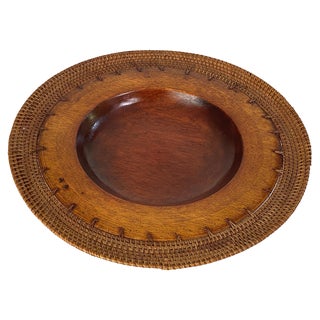 Large Scandinavian Decorative Wooden Plate, 1960s For Sale