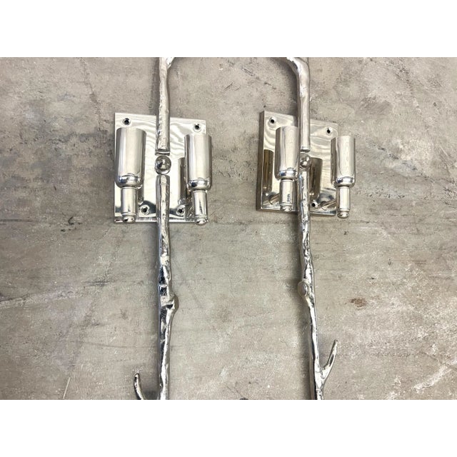 Vaughn “Aimens” Wall Sconces With Shades - A Pair. For Sale - Image 10 of 11
