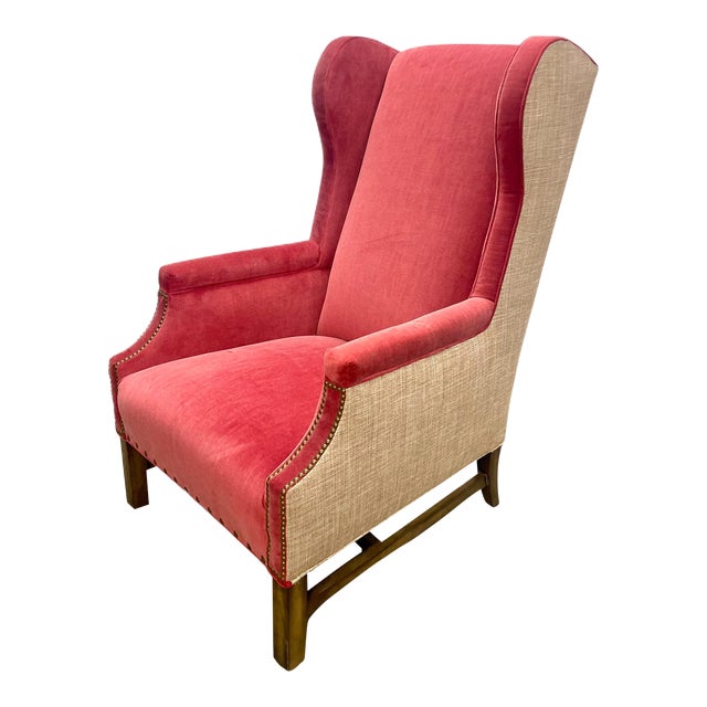 Contemporary Sam Moore Abigail Farmhouse Style Wingback Chair Chairish